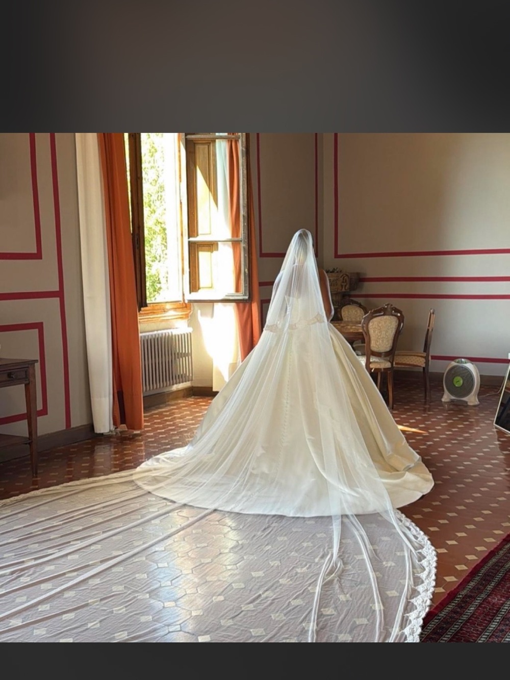 Ivory royal cathedral lace veil